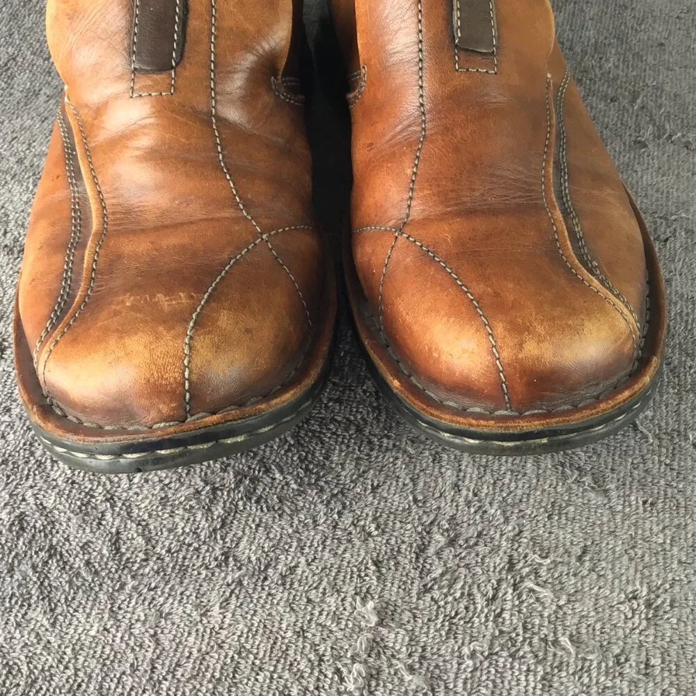 Clarks Escalade Mens 10M Brown Leather‎ Slip On Loafers